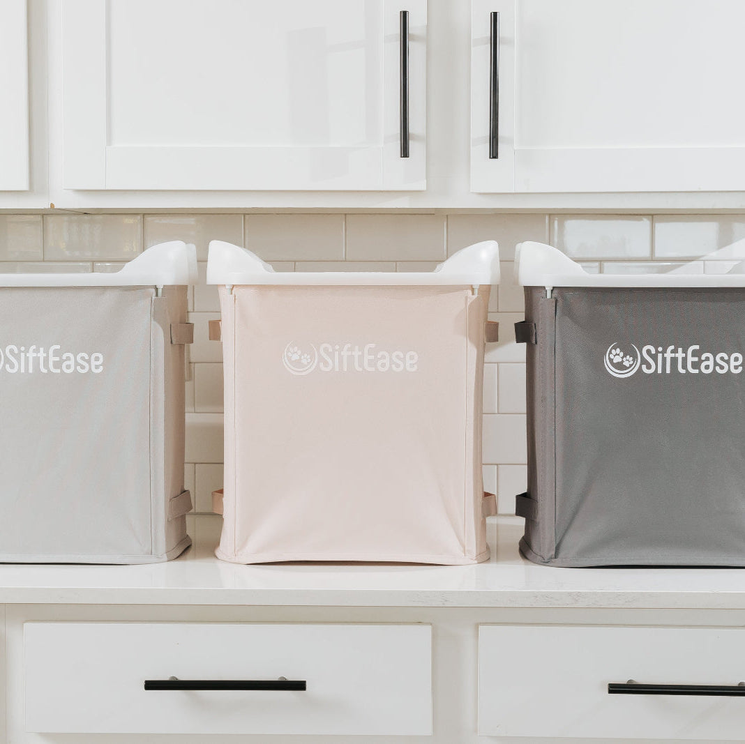 SiftEase litter sifters in 3 colors