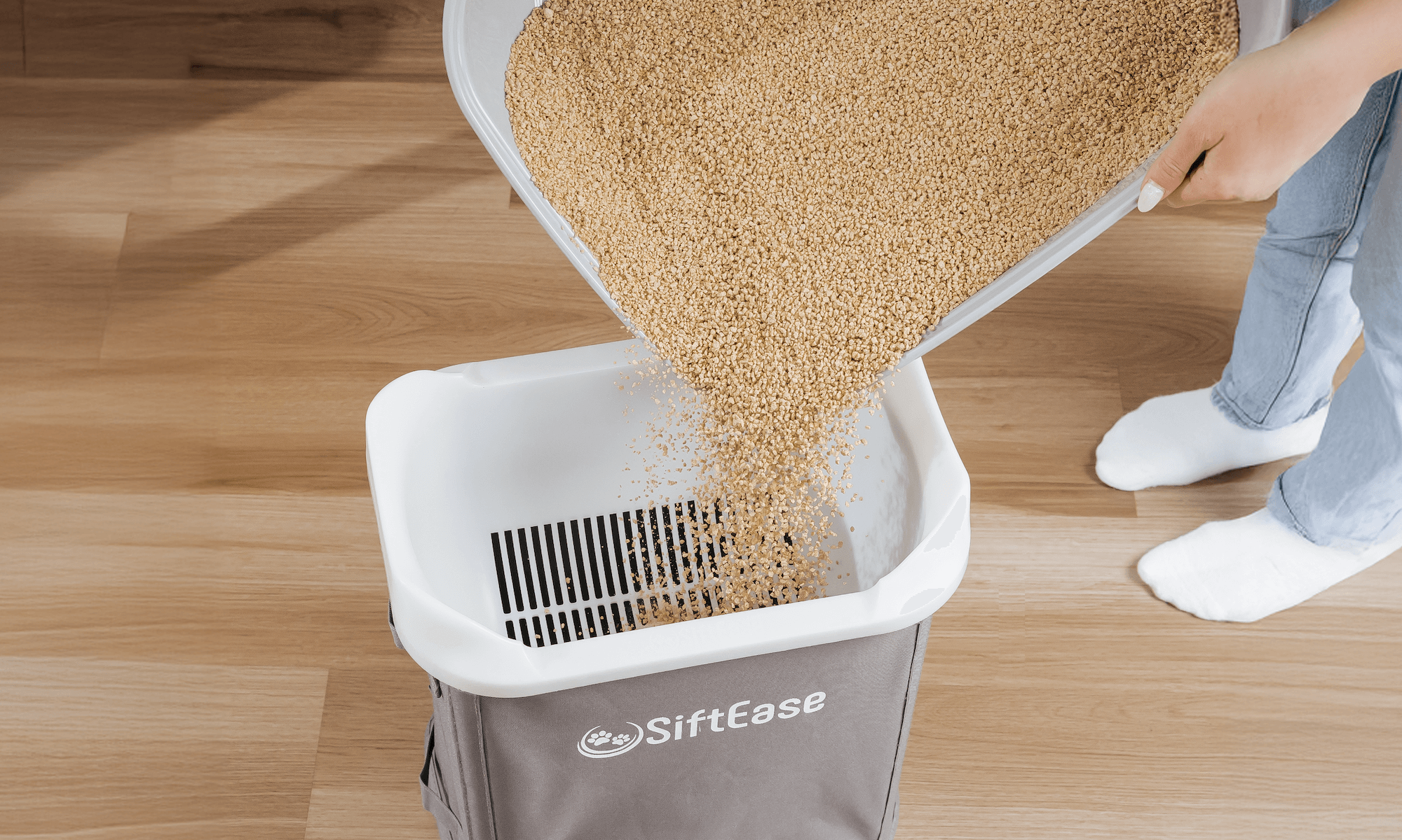 how to sift litter with siftease litter sifter