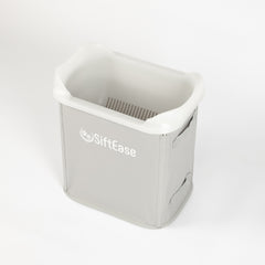 SiftEase cat litter sifter shown on a white background, faster cleaner alternative to sifter litter scoops